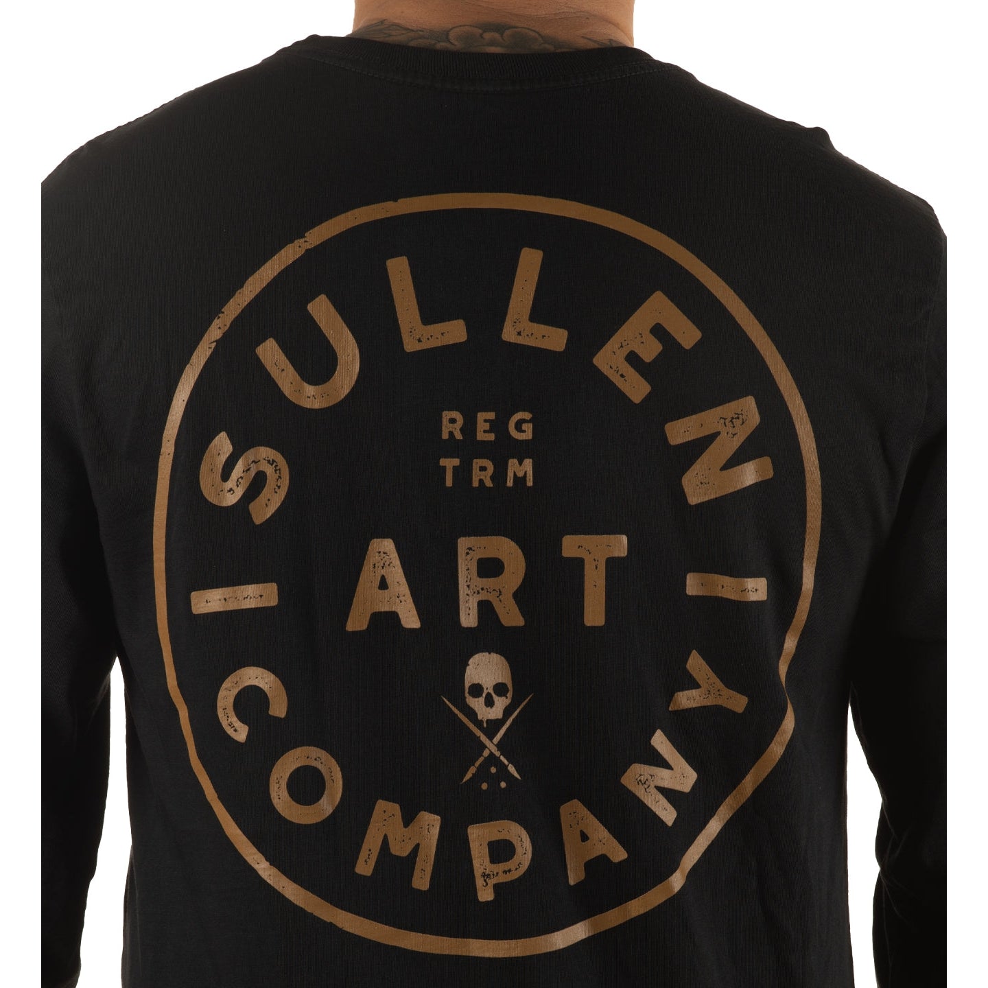 SULLEN CLOTHING ANTHRACITE BLACK LONG SLEEVE T-SHIRT