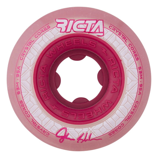 RICTA 53mm Shanahan Crystal Cores Clear Metallic Red 95a Skateboard Wheels