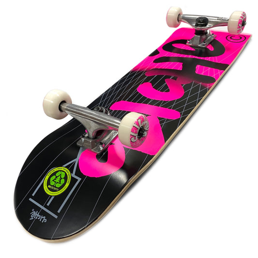 Cliche Lux Handwritten FP Black & Pink Skateboard Complete (8.125")