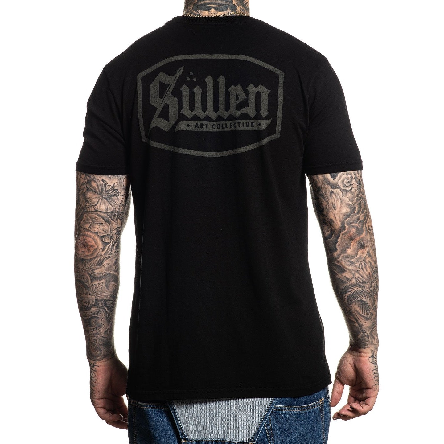 SULLEN CLOTHING LINCOLN BLACK BLACK PREMIUM T-SHIRT