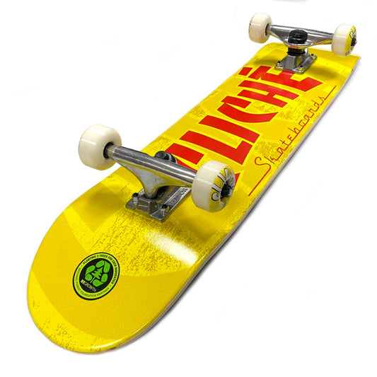 Cliche Banco Youth First Push Yellow Complete Skateboard (7.5")