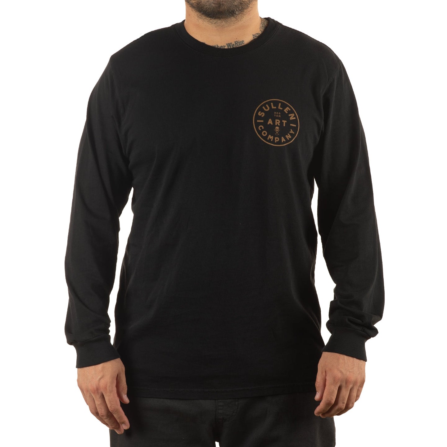 SULLEN CLOTHING ANTHRACITE BLACK LONG SLEEVE T-SHIRT