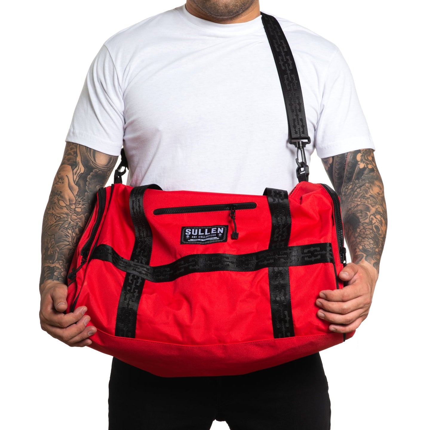 SULLEN CLOTHING OVERNIGHTER RED DUFFLE BAG