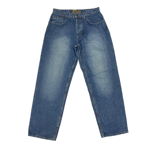 BLEU BOLT JEANS DEADSTOCK 7003 STONEWASH BLASTWASH BAGGY JEANS