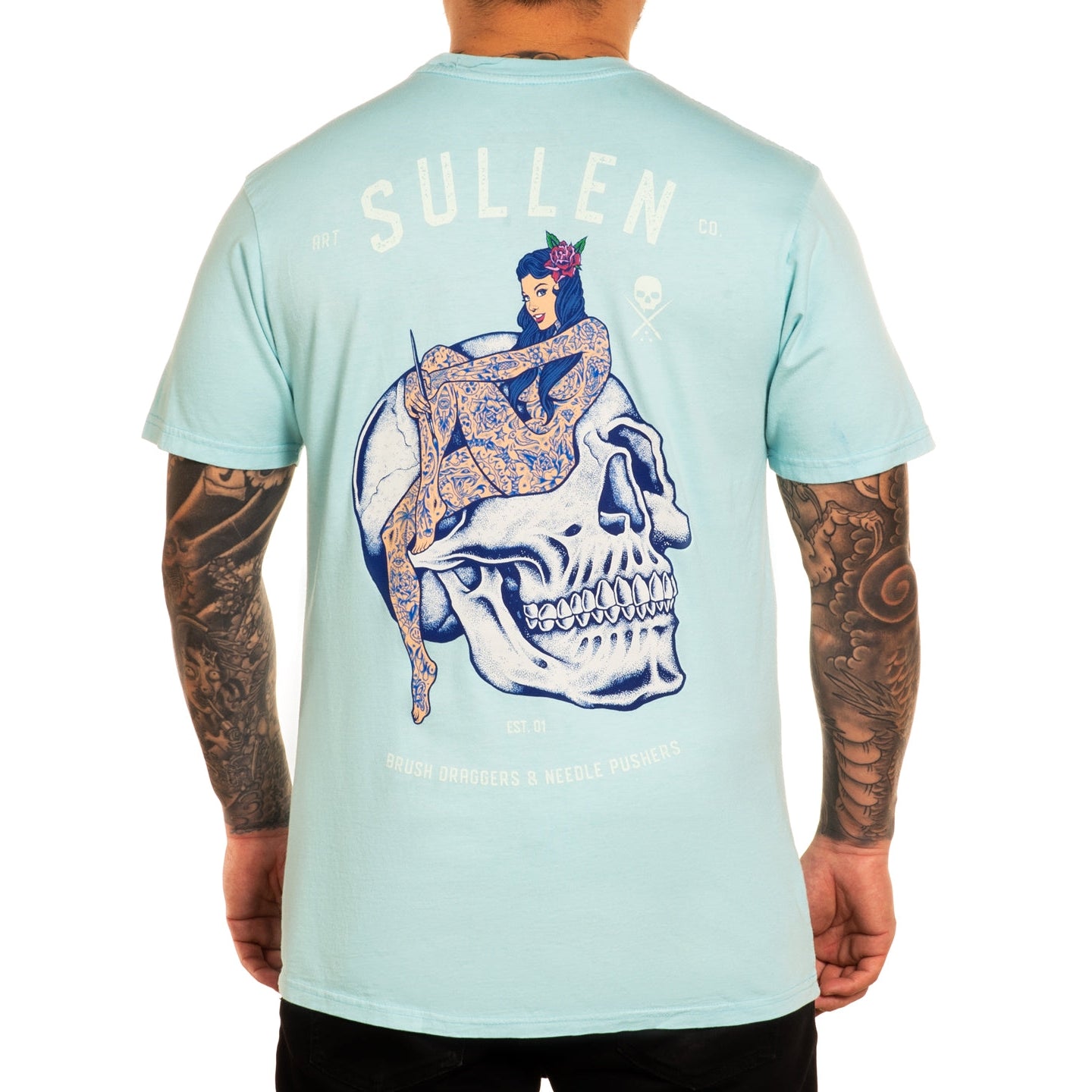 SULLEN CLOTHING ACADEMY DUSTY JADE GREEN PREMIUM T-SHIRT (L)