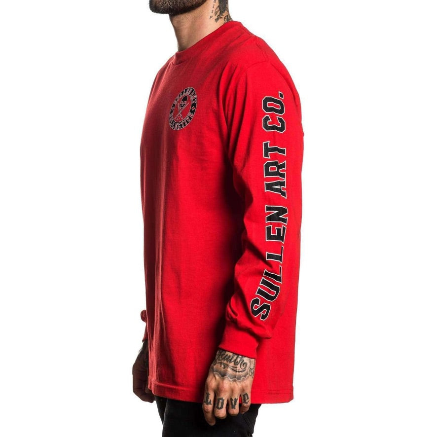 SULLEN CLOTHING BOH LONG SLEEVE RED T-SHIRT