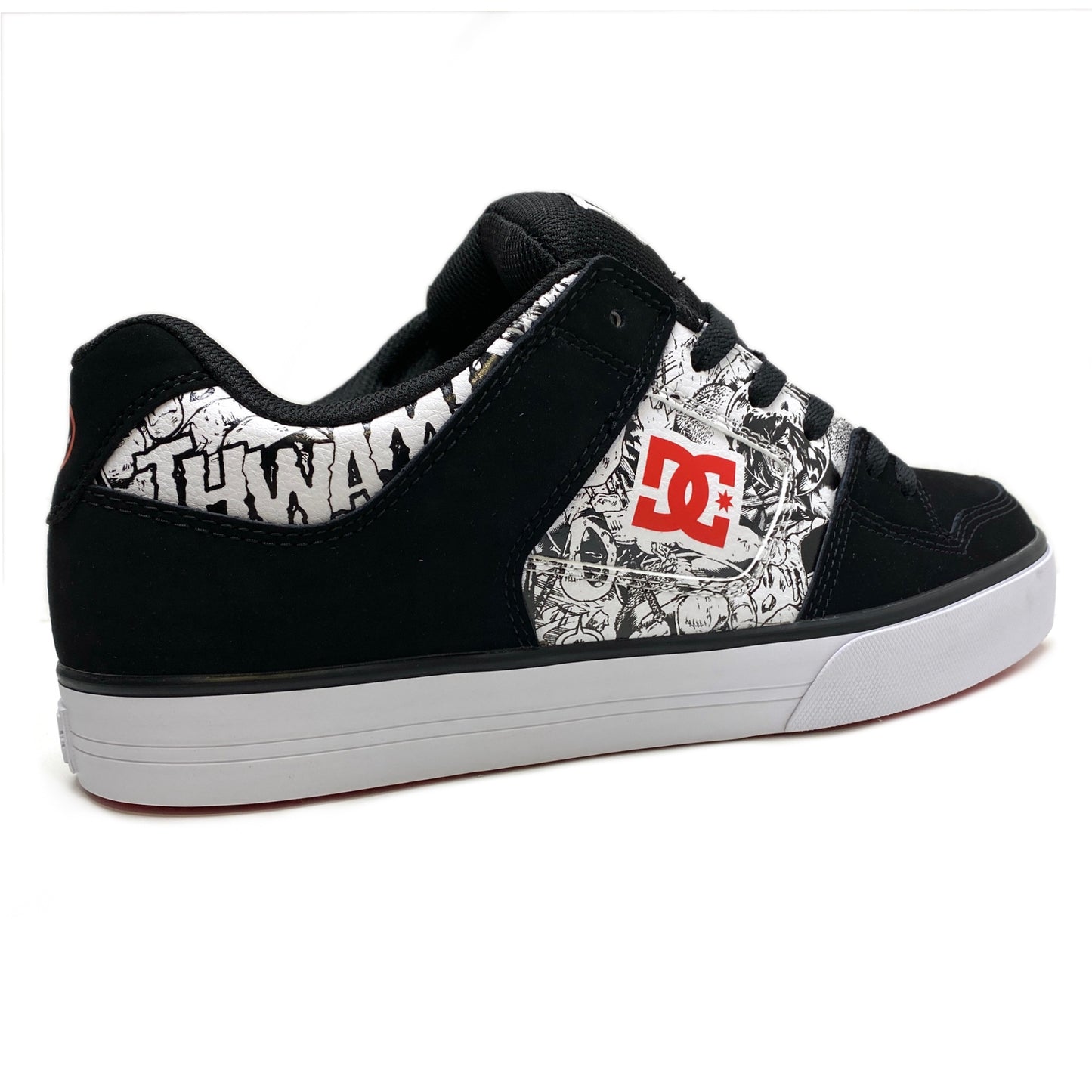 MARVEL DEADPOOL X DC SHOES PURE BLACK WHITE RED MEN'S TRAINERS