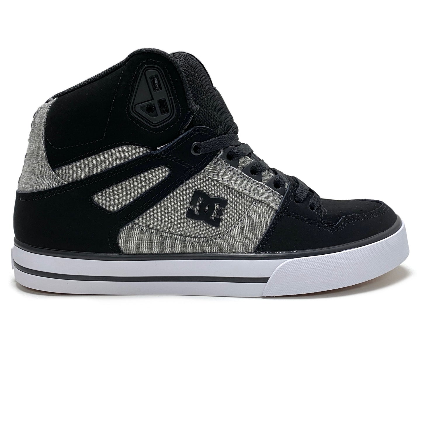 DC SHOES PURE HIGH TOP WC BLACK BATTLESHIP ARMOR TRAINERS