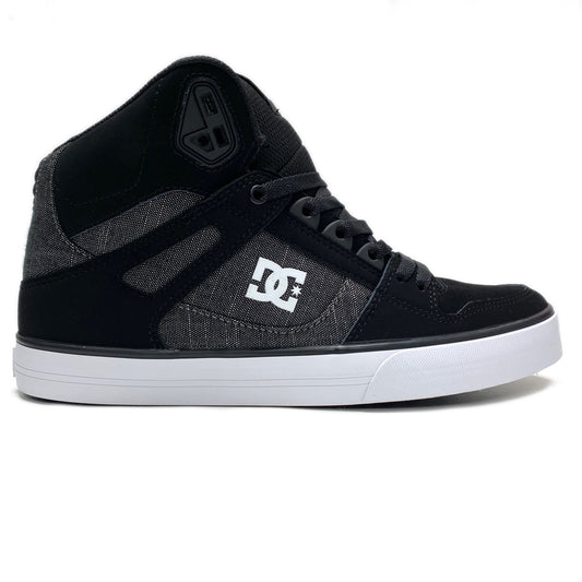 DC SHOES PURE HIGH TOP WC BLACK BATTLESHIP GREY TRAINERS
