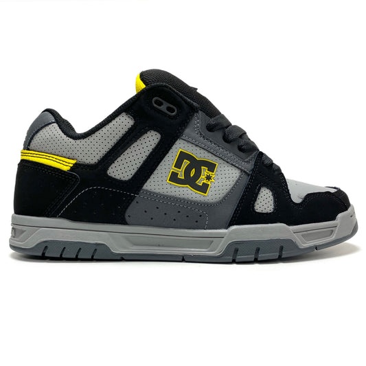 DC SHOES STAG GREY BLACK YELLOW TRAINERS