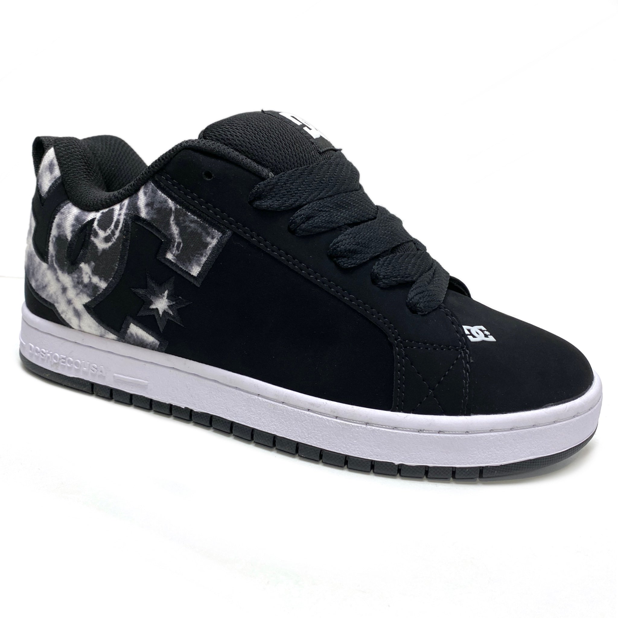 DC Shoes Court Graffik Black Multi White Men s Trainers Skate BMX Rageclothingstore