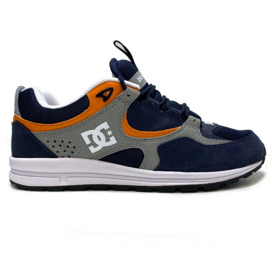 DC SHOES KALIS LITE DC NAVY & ORANGE TRAINERS (UK 8)