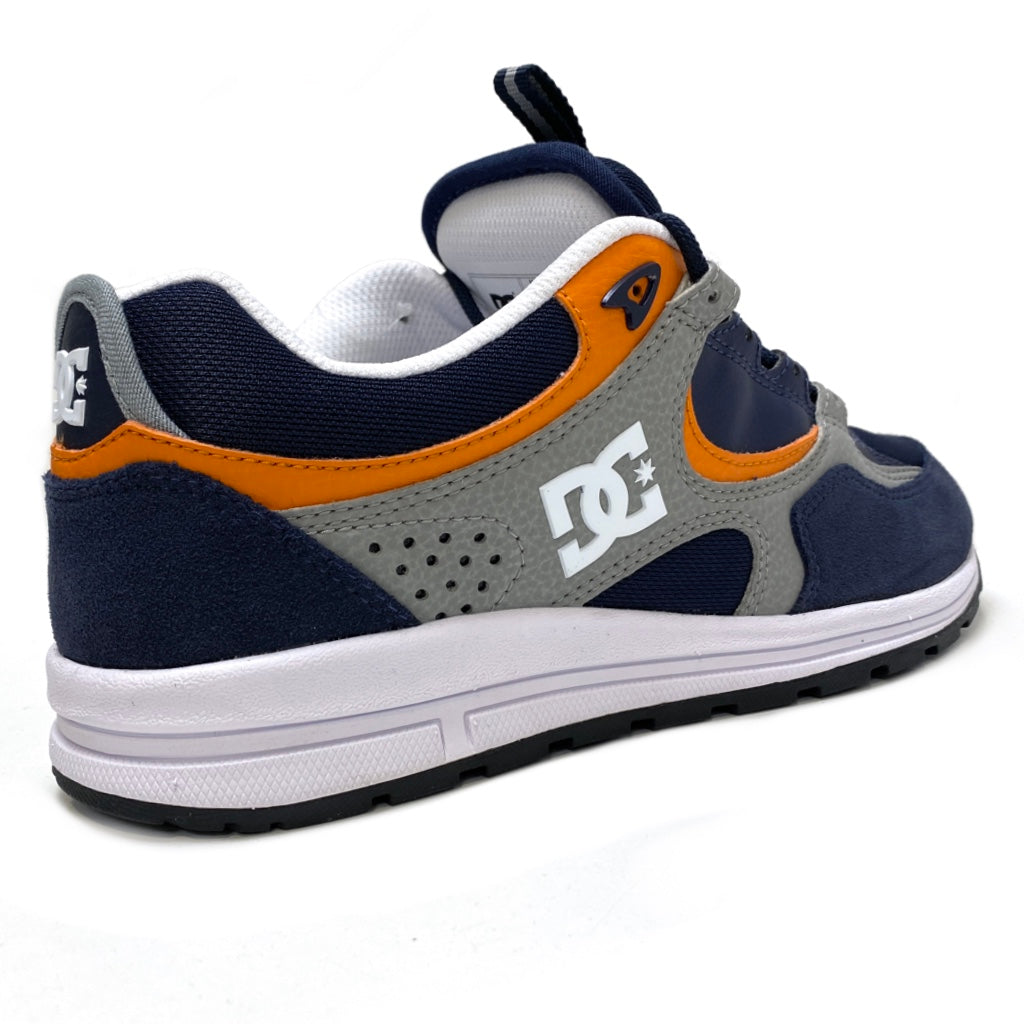 DC SHOES KALIS LITE DC NAVY & ORANGE TRAINERS (UK 8)