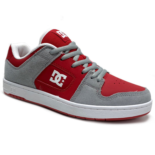 DC SHOES MENTECA 4 RED & GREY TRAINERS