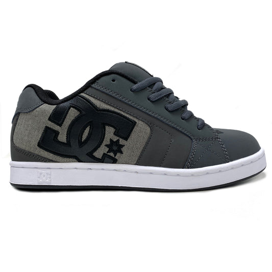 DC SHOES NET GREY BLACK GREY MEN'S TRAINERS (UK 9.5)