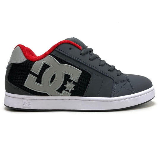 DC SHOES NET GREY BLACK & RED TRAINERS