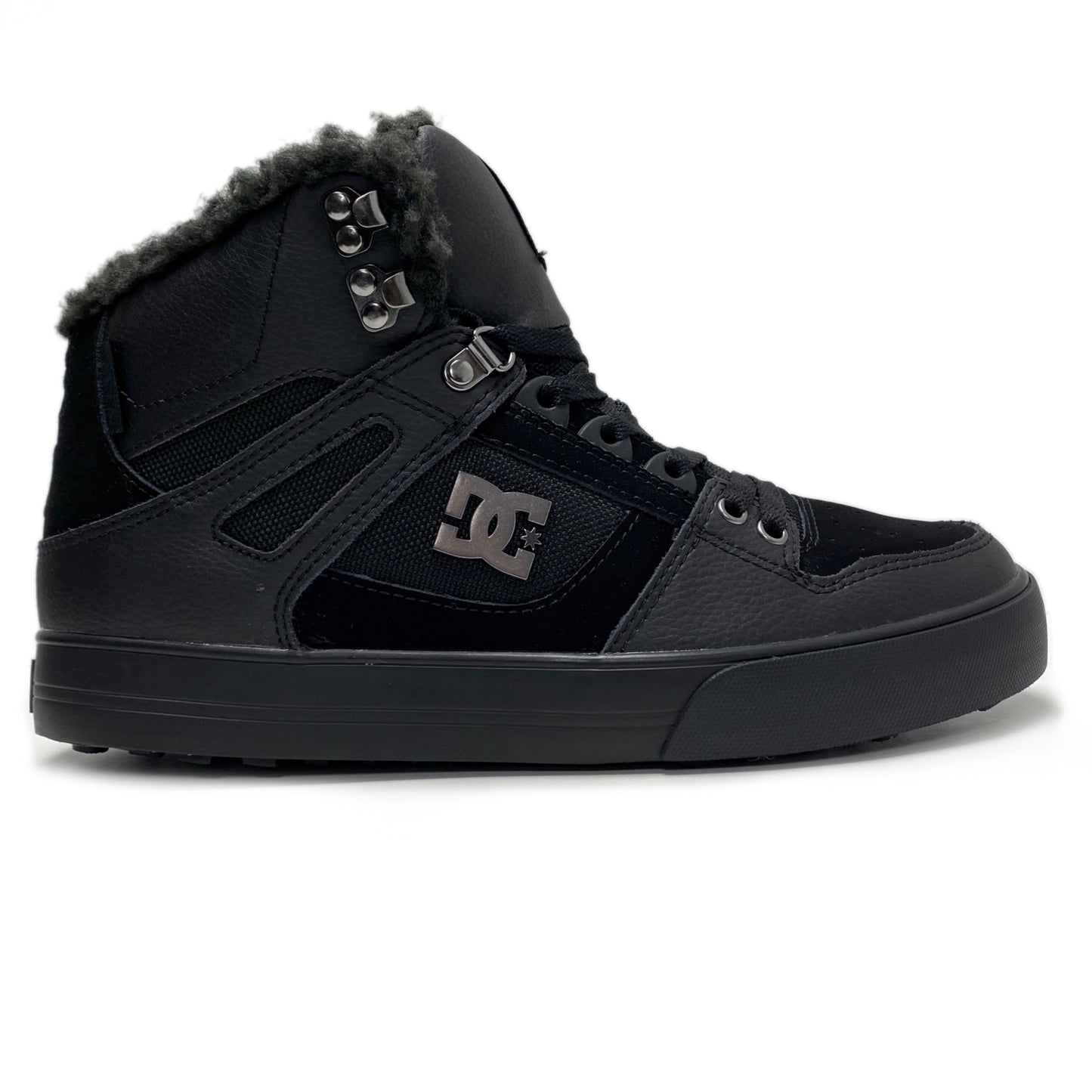 DC SHOES PURE HIGH TOP WC WNT BLACK BLACK WINTER TRAINERS