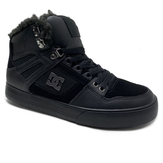 DC SHOES PURE HIGH TOP WC WNT BLACK BLACK WINTER TRAINERS