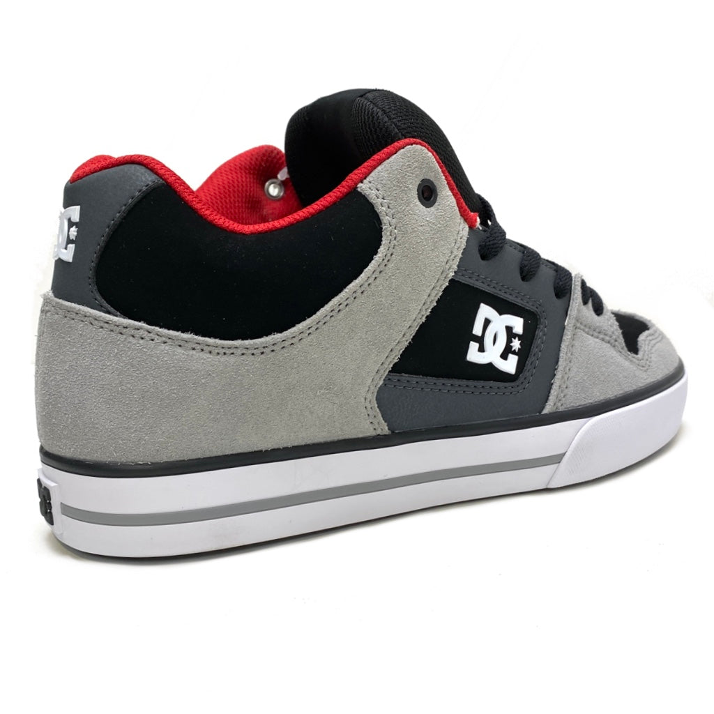 DC SHOES PURE MID BLACK GREY RED TRAINERS