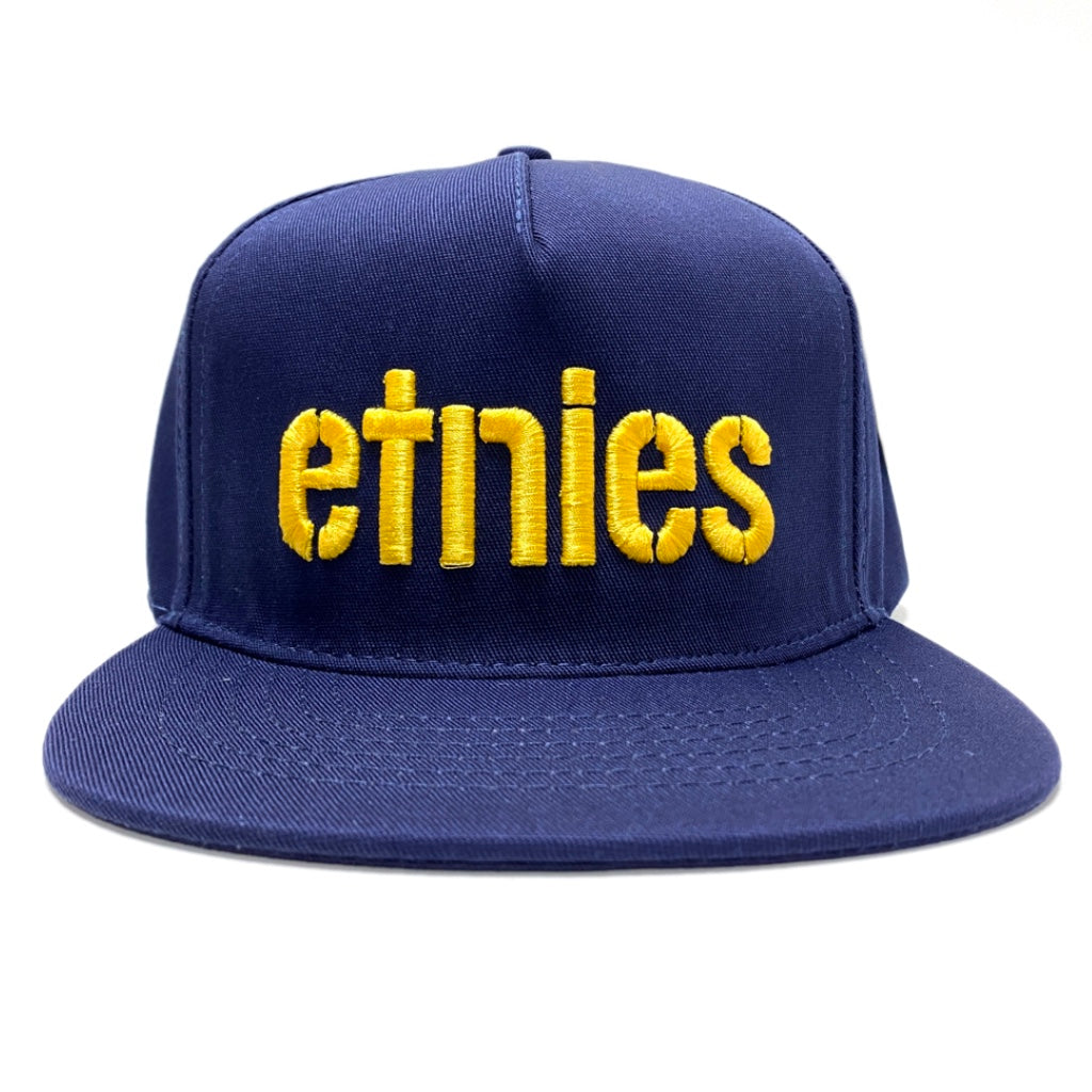 ETNIES CORP NAVY & YELLOW SNAPBACK CAP