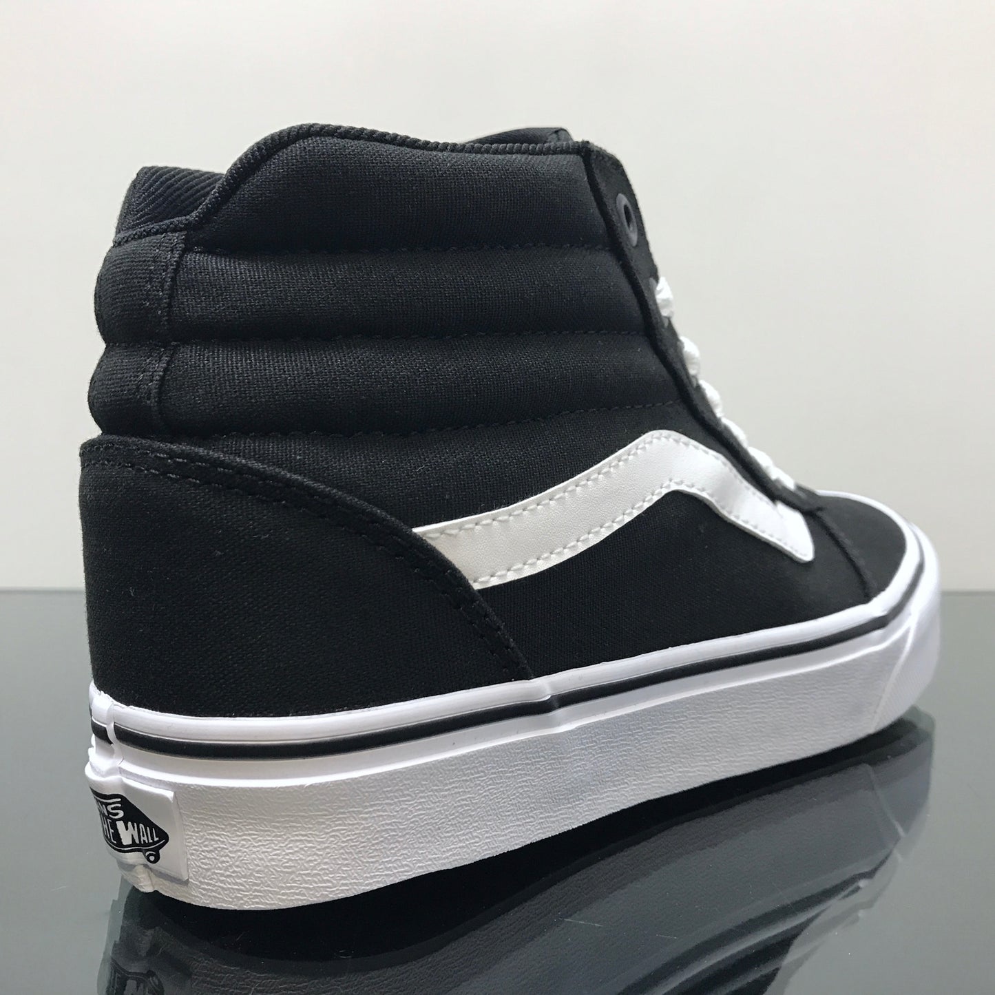 VANS WARD HI BLACK & WHITE UNISEX TRAINERS