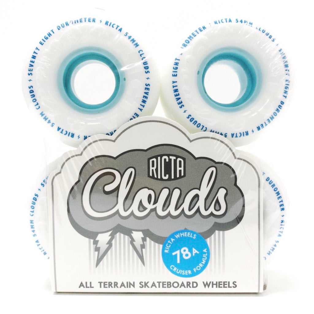 RICTA 54mm CLOUDS WHITE 78A SKATEBOARD WHEELS