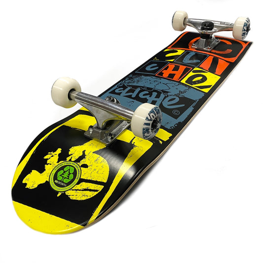 Cliche Letter Press FP Black Skateboard Complete (8")