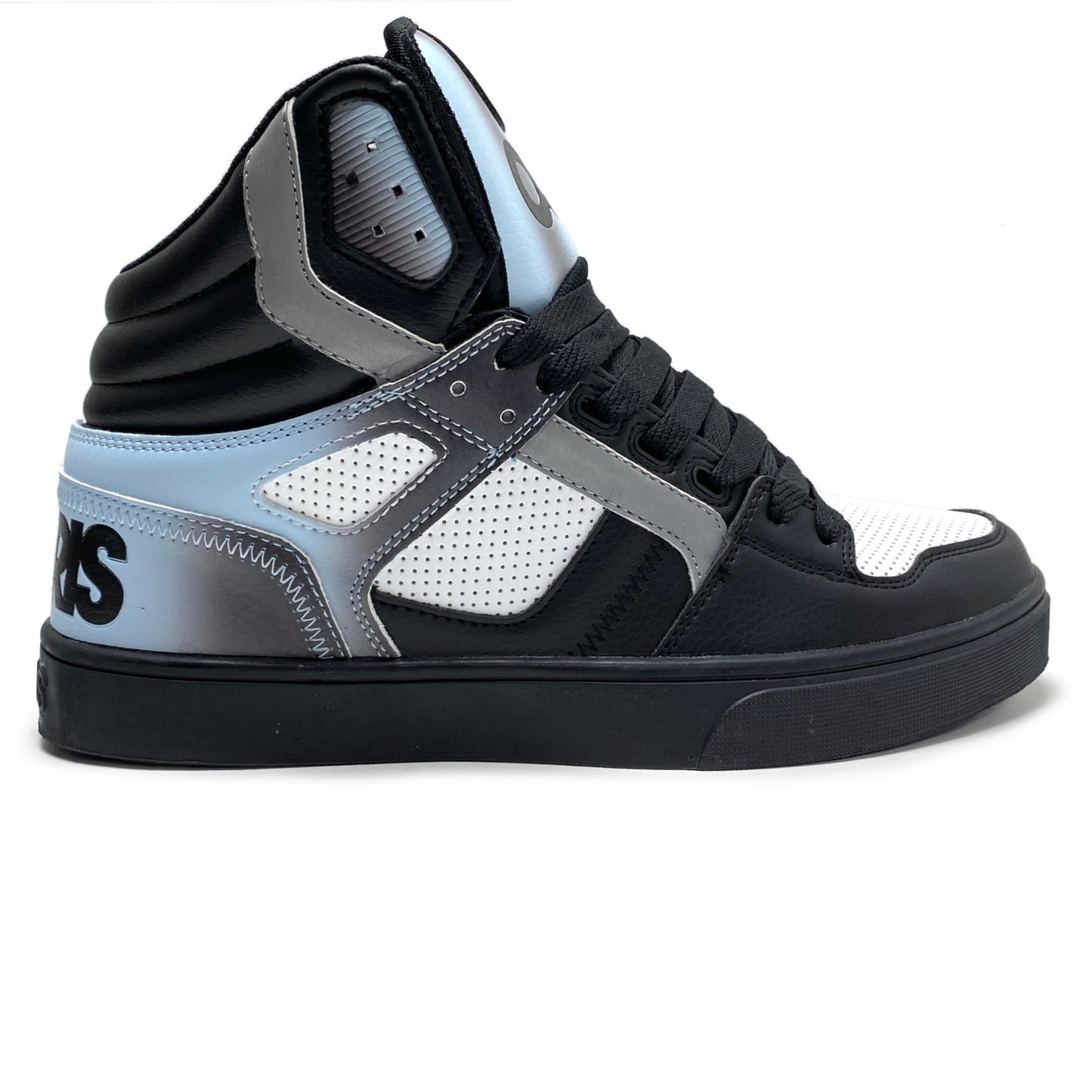 OSIRIS SHOES CLONE BLACK CYAN FADE TRAINERS