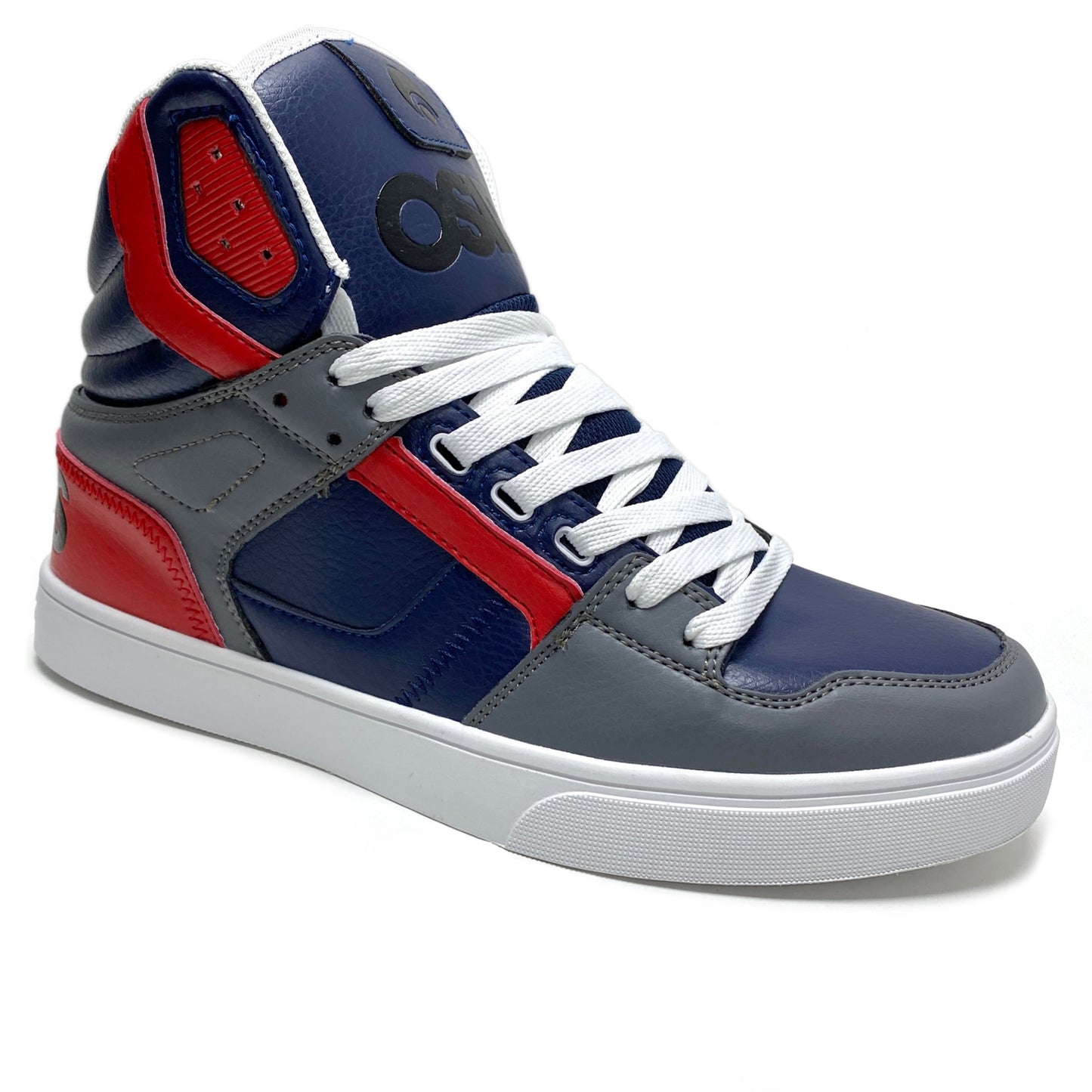 OSIRIS SHOES CLONE NAVY RED GREY TRAINERS