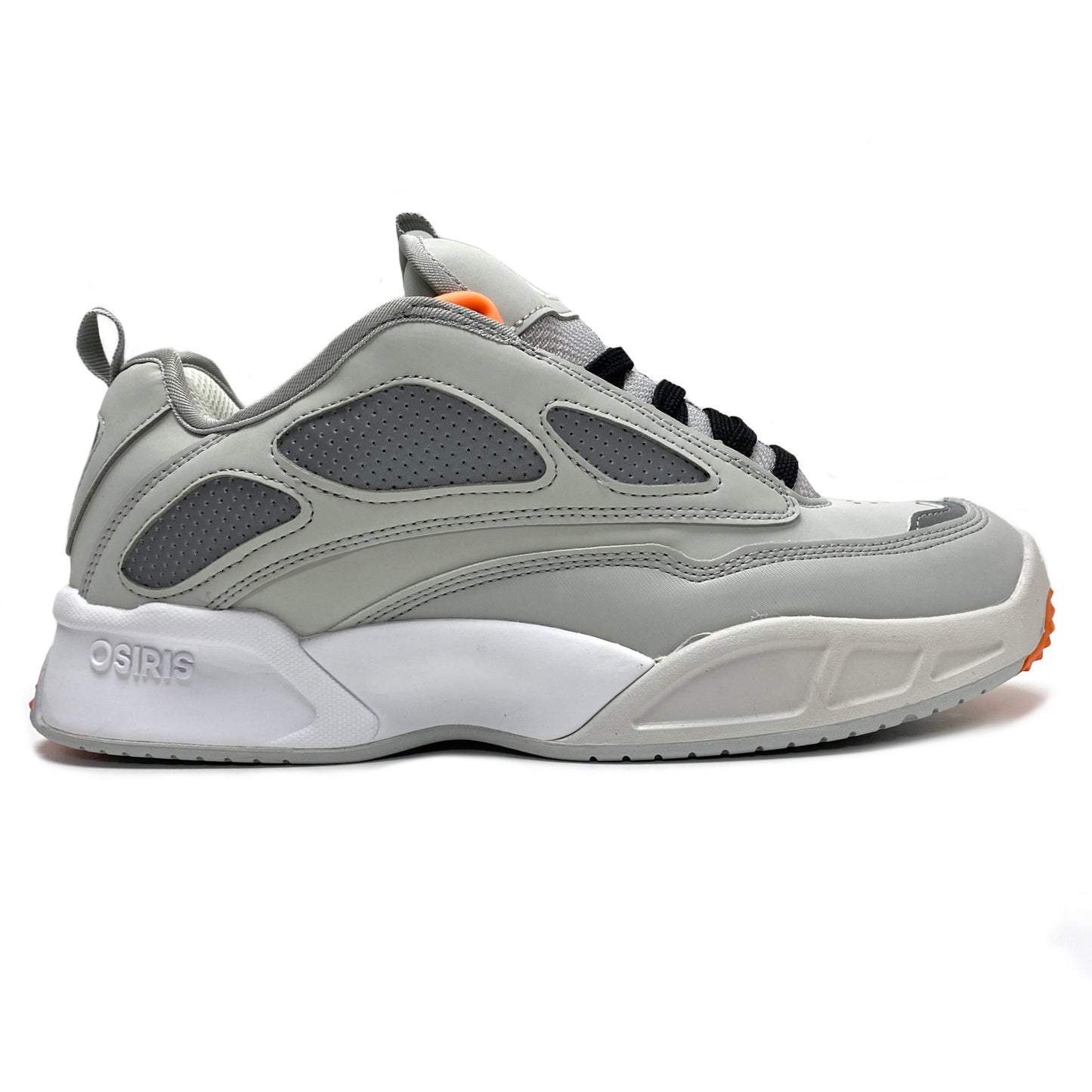 OSIRIS SHOES GRAFF GREY ORANGE ART TRAINERS
