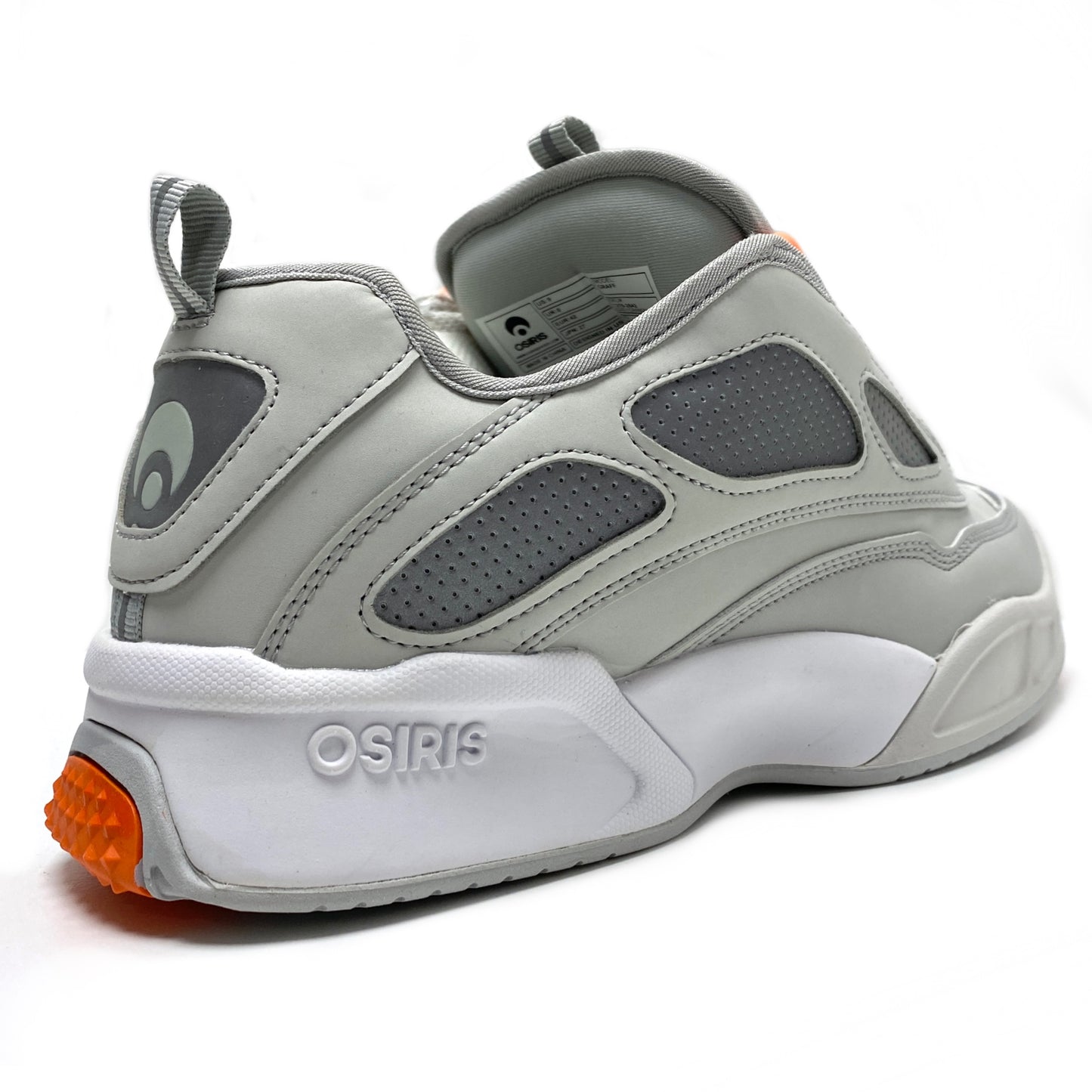 OSIRIS SHOES GRAFF GREY ORANGE ART TRAINERS