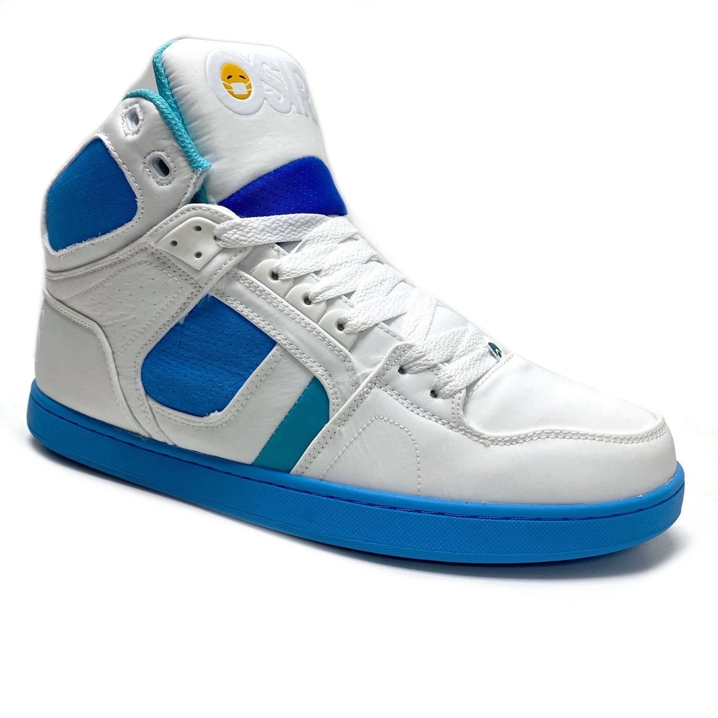 OSIRIS SHOES NYC 83 CLK C19 WHITE & BLUE LIMITED EDITION TRAINERS
