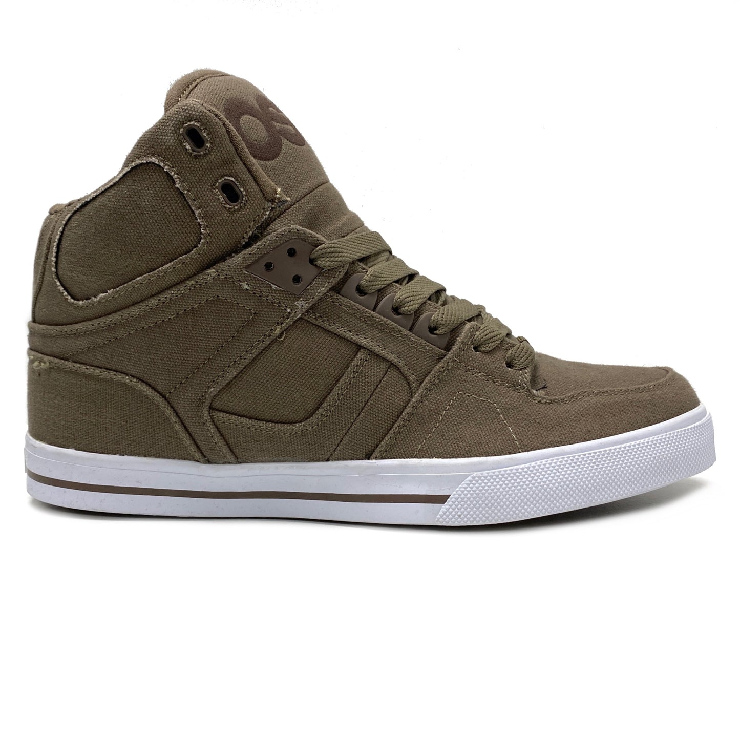 OSIRIS SHOES NYC 83 VLC BROWN WHITE CANVAS TRAINERS (UK 10 EUR 45)