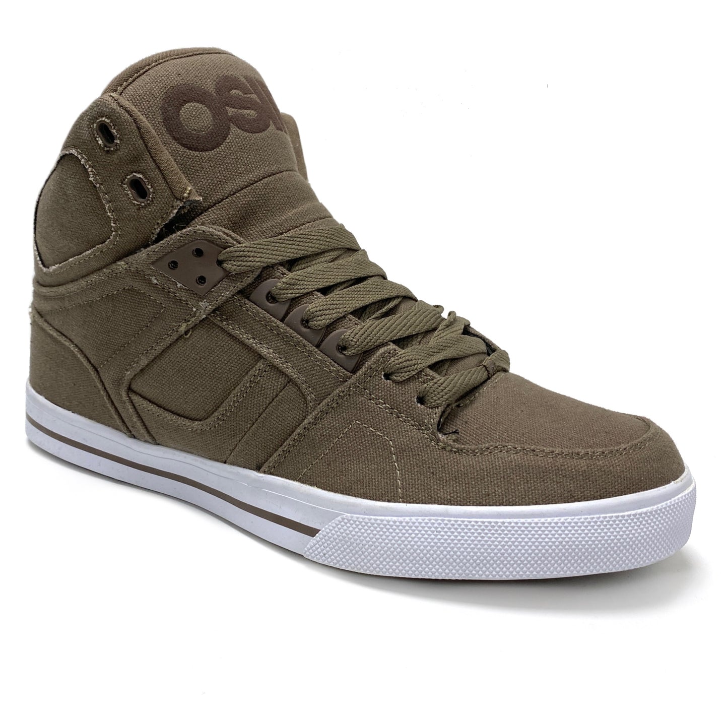 OSIRIS SHOES NYC 83 VLC BROWN WHITE CANVAS TRAINERS (UK 10 EUR 45)