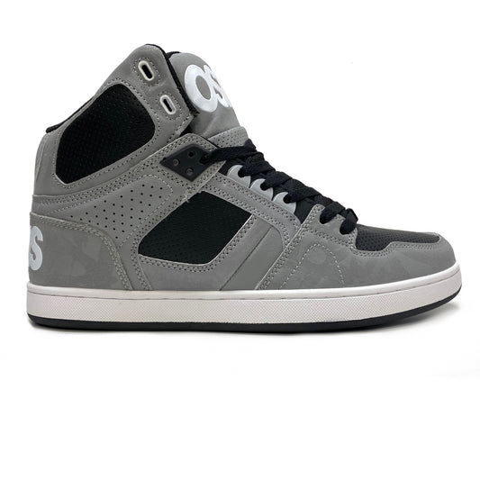 OSIRIS SHOES NYC 83 CLK GREY 3M SCRIPT TRAINERS (UK 8 EUR 42)