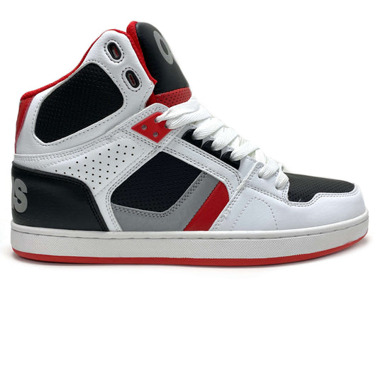 OSIRIS SHOES NYC 83 CLK WHITE BLACK 3M RED TRAINERS