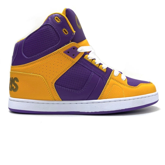 OSIRIS SHOES NYC 83 CLK PURPLE YELLOW TRAINERS