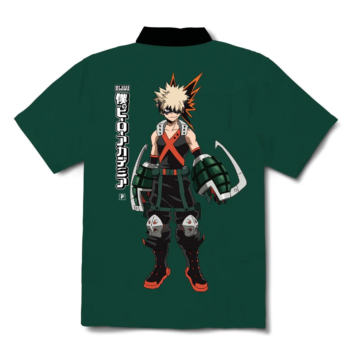 MY HERO ACADEMIA X PRIMITIVE KATSUKI BAKUGO S/S WOVEN POLO SHIRT