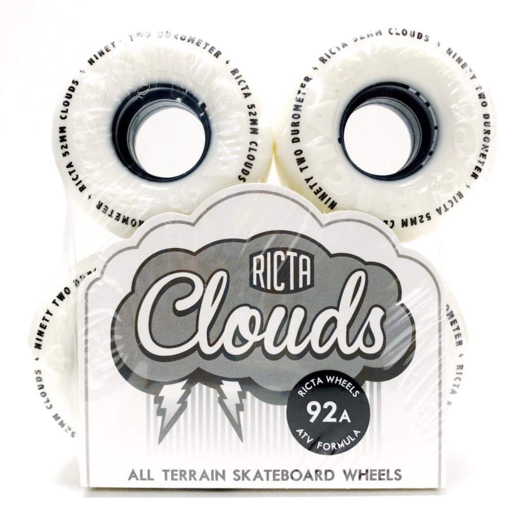 RICTA 52MM CLOUDS BLACK 92A SKATEBOARD WHEELS