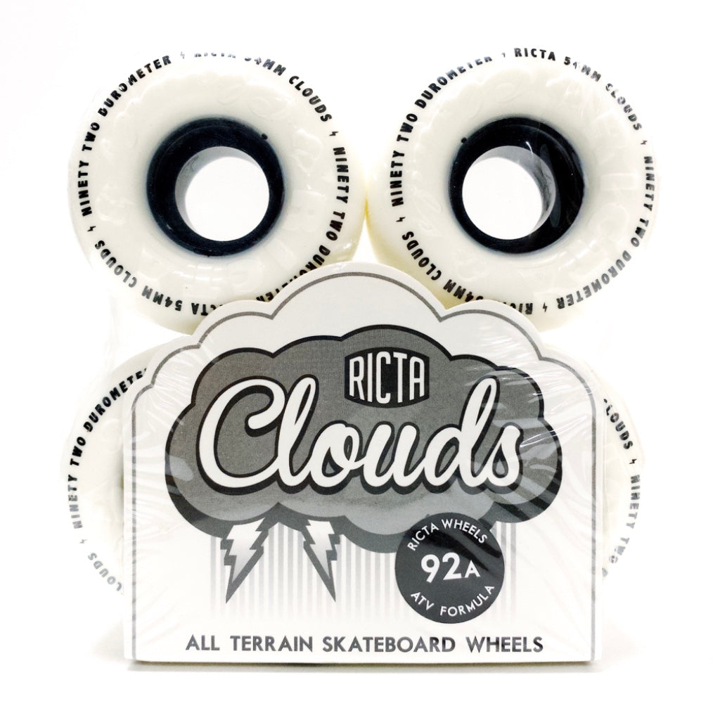 RICTA 54MM CLOUDS BLACK 92A SKATEBOARD WHEELS