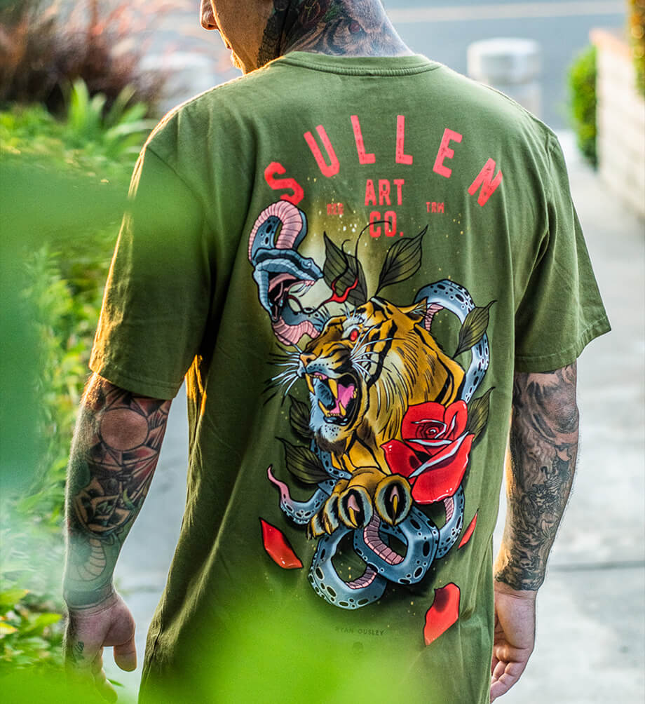 Sullen Clothing Ousley Tiger Premium Winter Moss T-Shirt