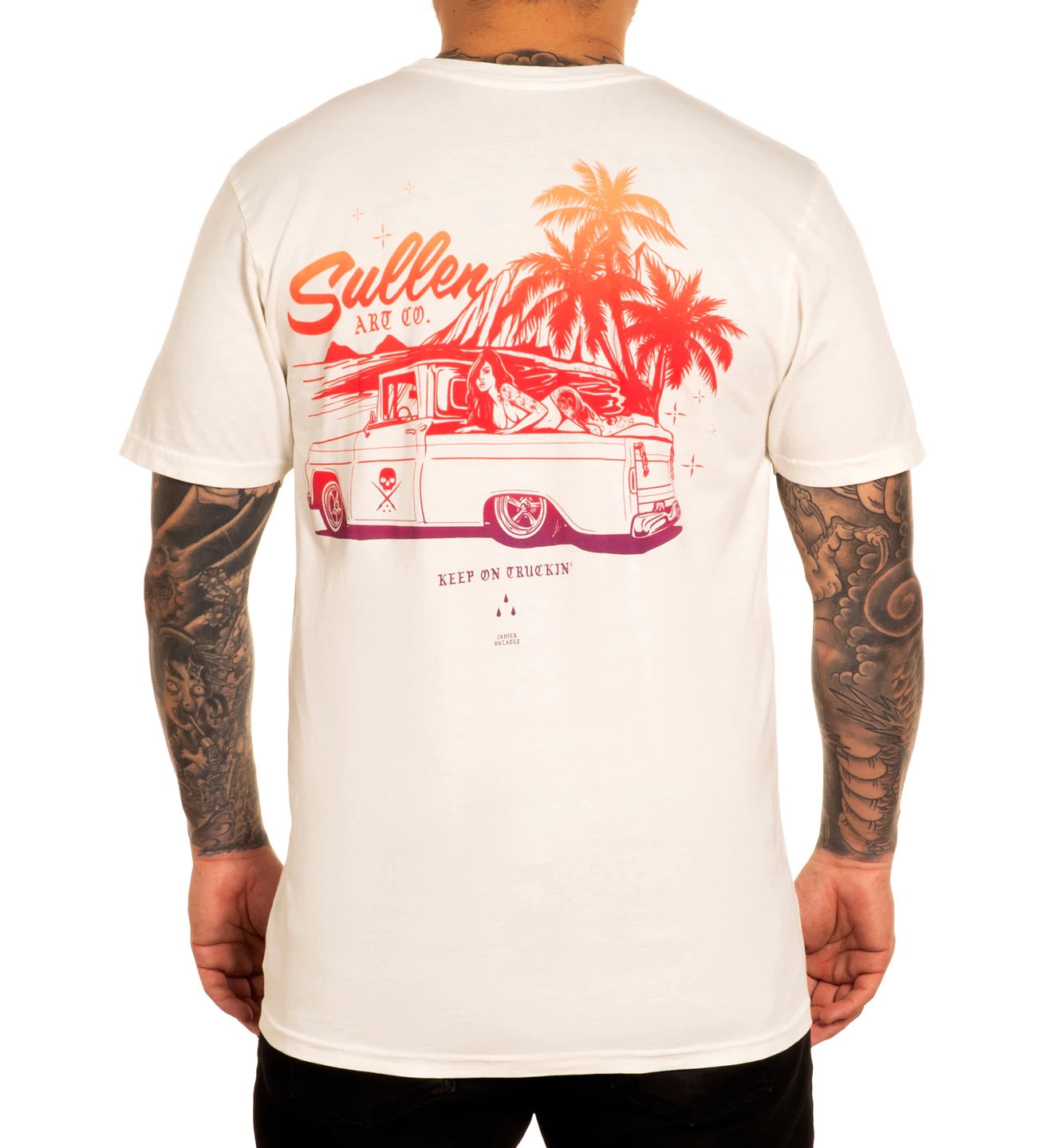 SULLEN CLOTHING TRUCKIN CANTIQUE ANTIQUE WHITE PREMIUM T-SHIRT