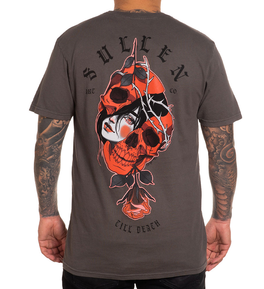 SULLEN CLOTHING HEARTBREAKER GREY PREMIUM T-SHIRT