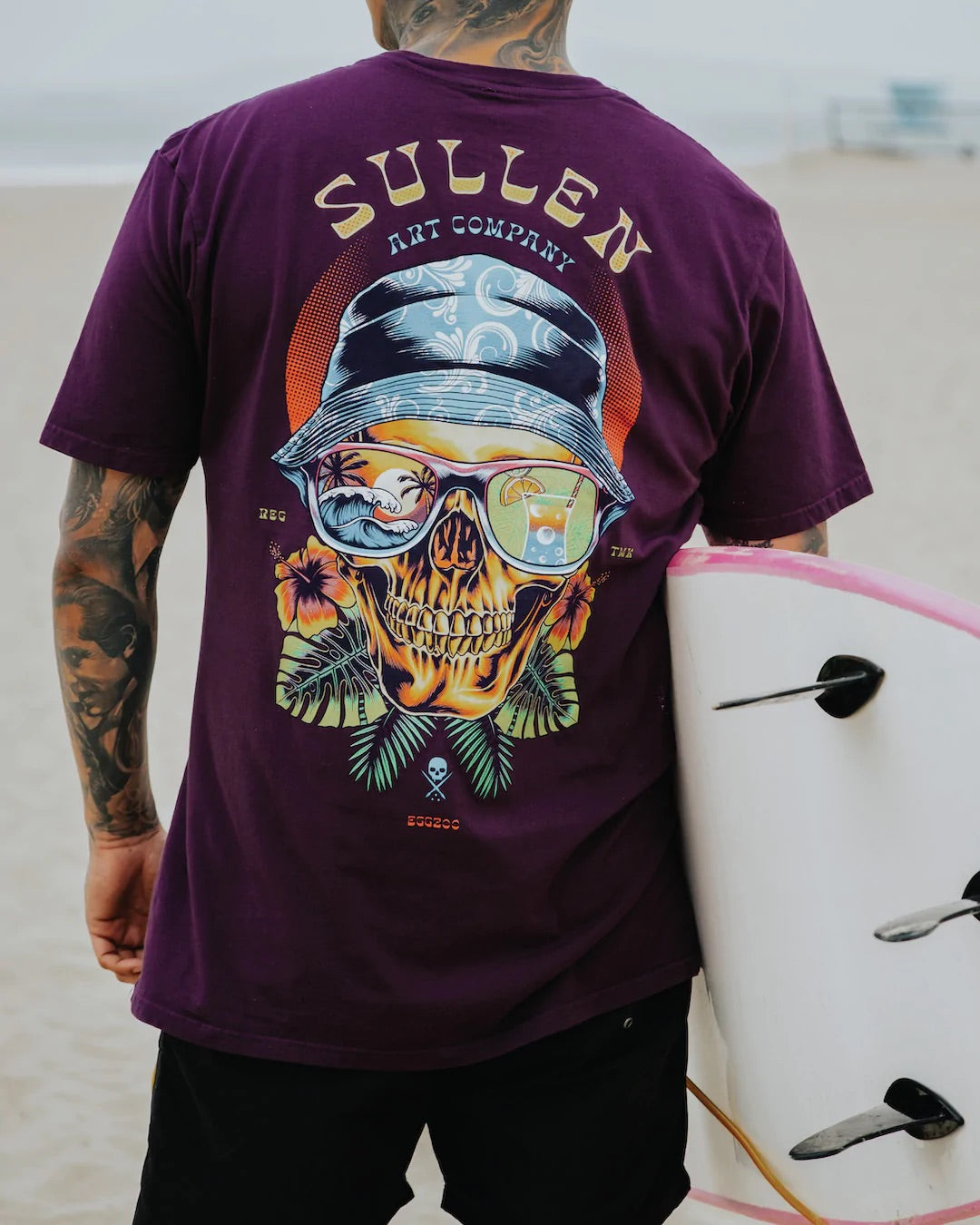 SULLEN CLOTHING TROPICAL VISIONS GOTHIC GRAPE PREMIUM T-SHIRT