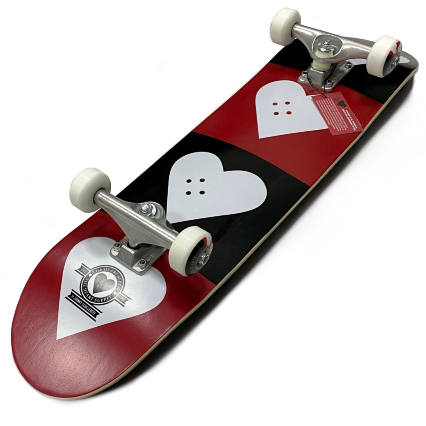 The Heart Supply Quad Logo Black & Red 7.75" Skateboard Complete