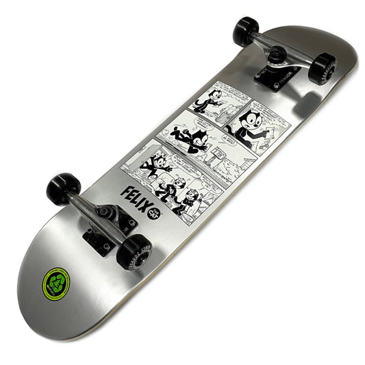 Felix News FP Premium Complete Skateboard  Silver 7.875"