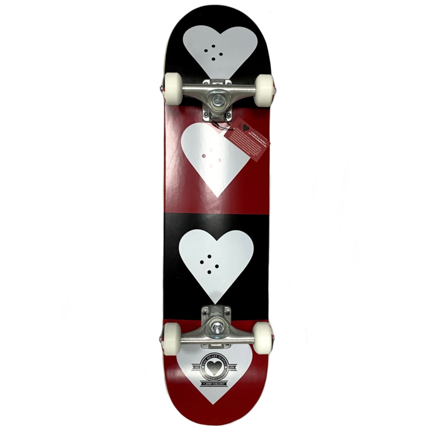The Heart Supply Quad Logo Black & Red 7.75" Skateboard Complete