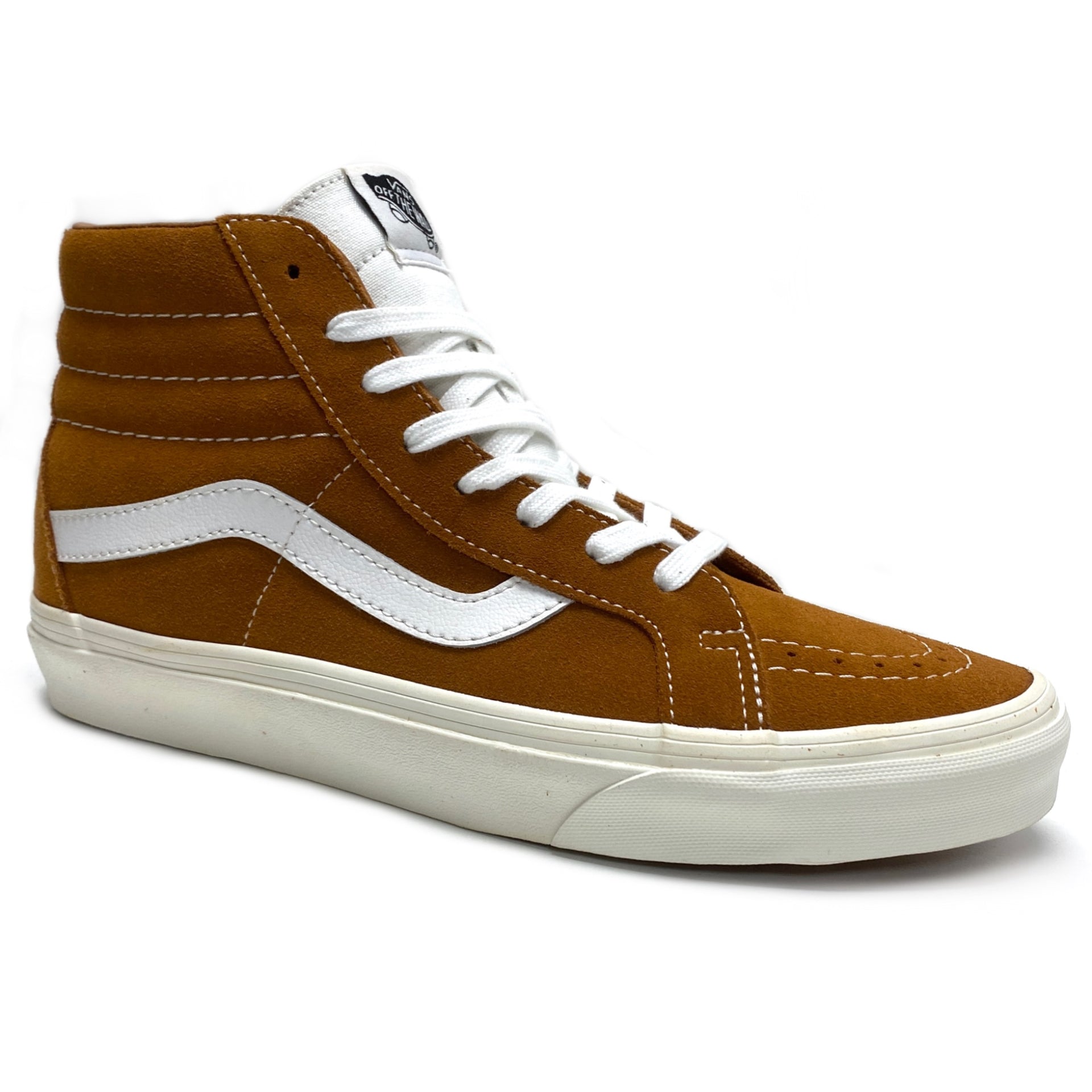 VANS SK8-HI REISSUE RETRO SPORT GLAZED GINGER BROWN TRAINERS (UK