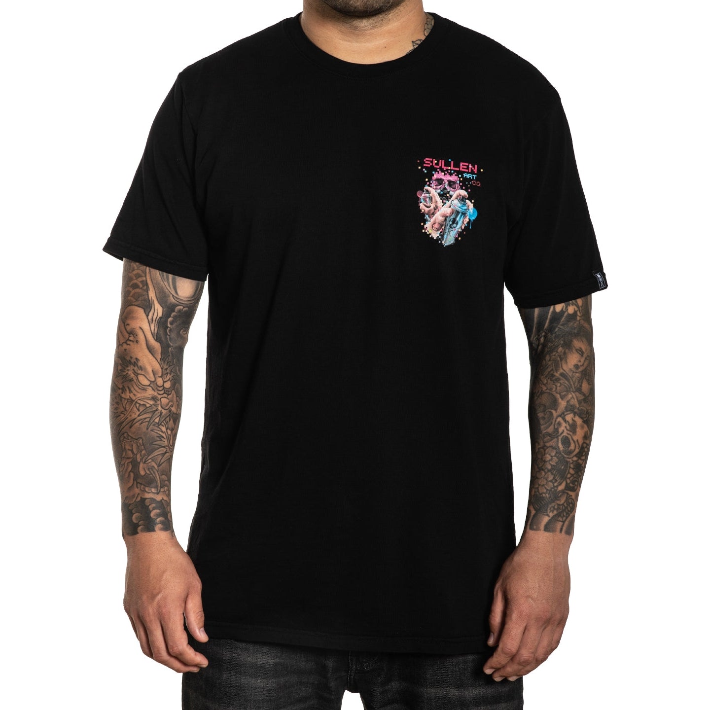 SULLEN CLOTHING PIXEL BLACK T-SHIRT (2XL)