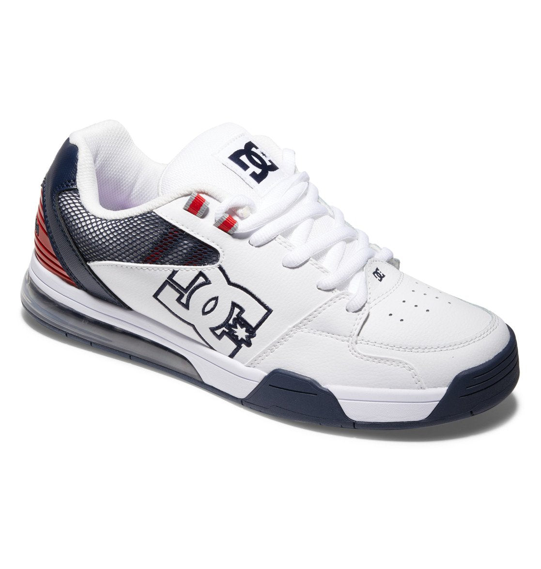 DC SHOES VERSATILE WHITE RED & BLUE TRAINERS
